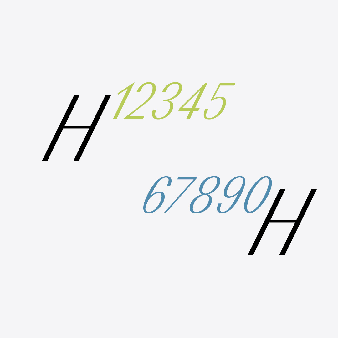 Acapulko Numerators OpenType feature: on