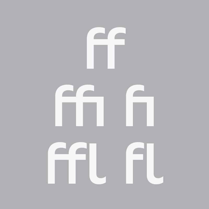 Synthetik Standard Ligatures OpenType feature: on