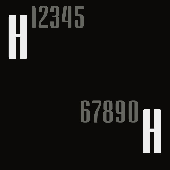 BS Staahl Numerators OpenType feature: on