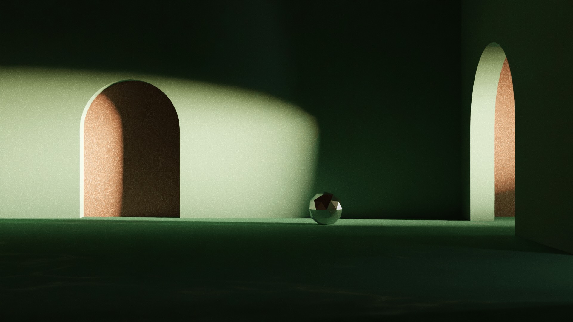 BS Milkshake Text specimen — inside the castle with green light